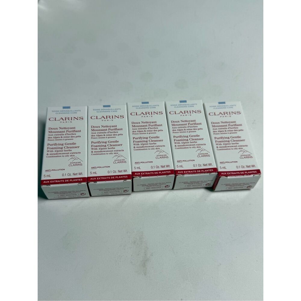 Clarins Purifying Gentle Foaming Cleanser Alpine Herbs 5X5Ml Meadowsweet Extract